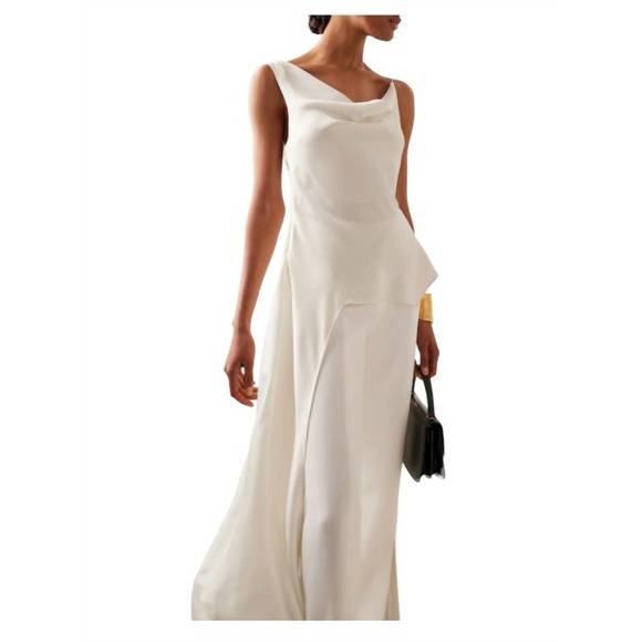 JONATHAN SIMKHAI Tops - NEW JONATHAN SIMKHAI ronnie asymmetric satin top in white